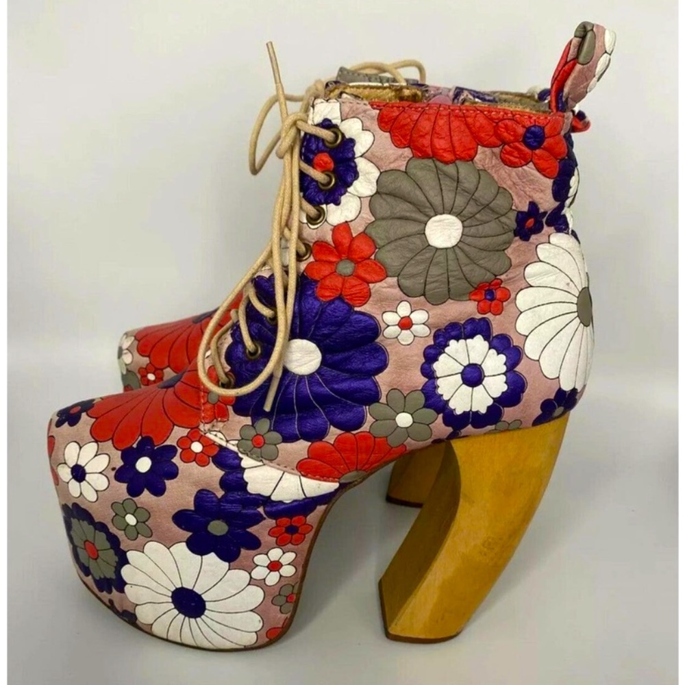 rare jeffery campbell floral boots *SOLD*